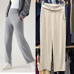 Athleta Seasoft High Waist Wide Leg Pant Gray small